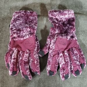 North Face maroon gloves women's medium